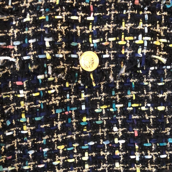 Zara Ribbon and Gold Thread Short Jacket w/Fringe - Picture 3 of 5